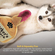 Dog Squeaky Toy Plush Wine Bottle Stuffed Chew Toy Sound Pet Play Supplies Use V528-PET-TOY-773515