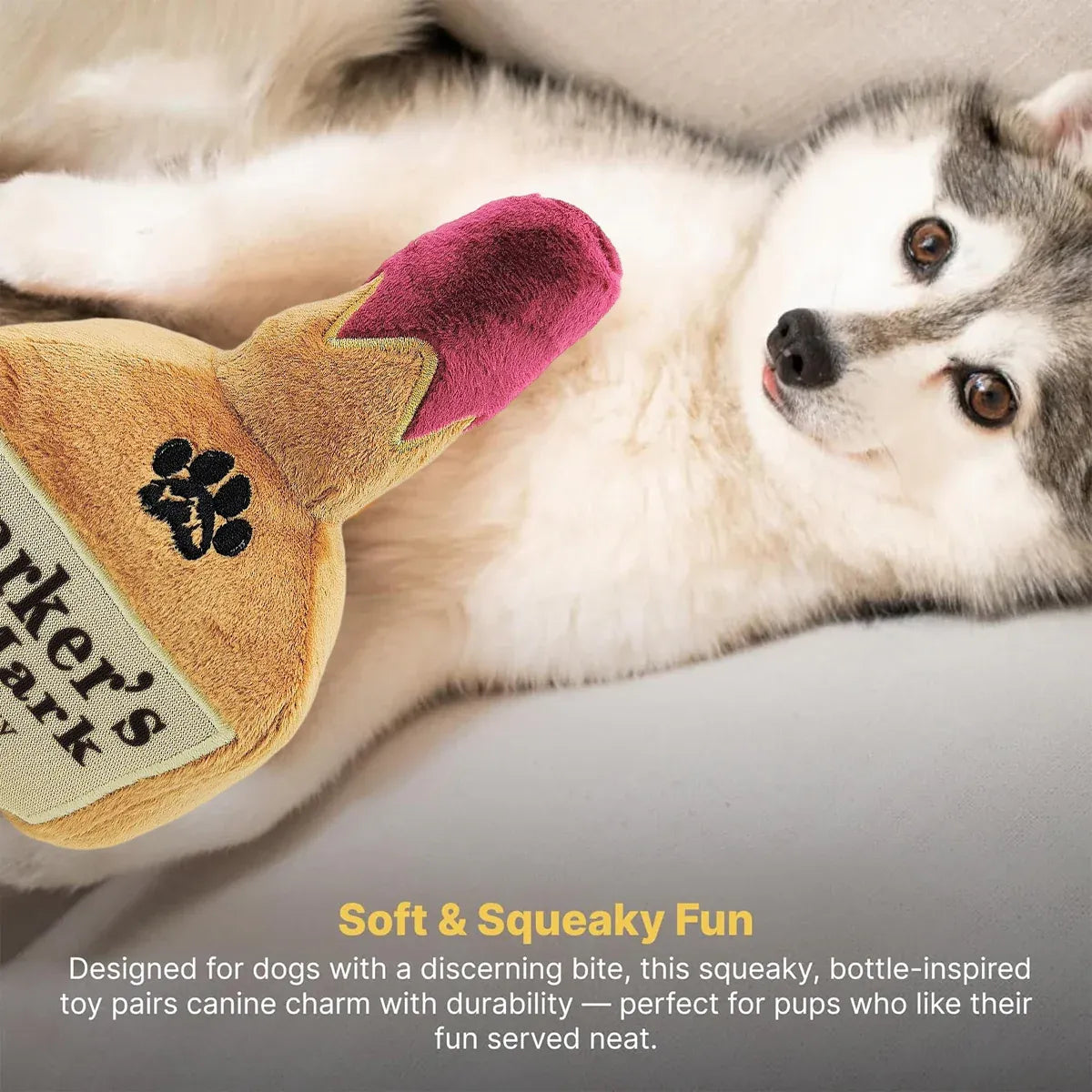 Dog Squeaky Toy Plush Wine Bottle Stuffed Chew Toy Sound Pet Play Supplies Use V528-PET-TOY-773515