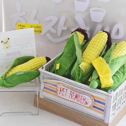 Simulation Corn Dog Chew Toy for Pets Durable Slow Feeder Toy for Dog Boredom V528-PET-TOY-ARTIFICIAL-CORN-516096
