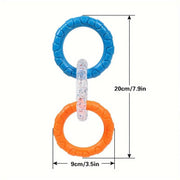 Interactive Dog Toys TRP Rubber Ring Teething Pet Rally Ring Chew Play Fetch - Blue-Purple V528-PET-TOY-BLUE-PURPLE-365063