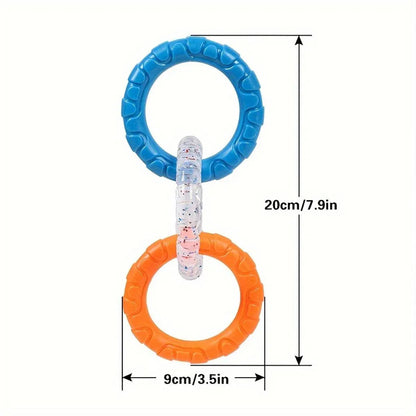 Interactive Dog Toys TRP Rubber Ring Teething Pet Rally Ring Chew Play Fetch - Blue-Purple V528-PET-TOY-BLUE-PURPLE-365063