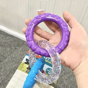 Interactive Dog Toys TRP Rubber Ring Teething Pet Rally Ring Chew Play Fetch - Blue-Purple V528-PET-TOY-BLUE-PURPLE-365063