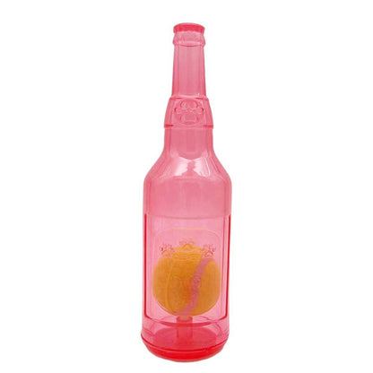 Durable Pet Teething Resistant Tennis Ball Wine Bottle Chew Toy for Dogs Play - Blue-L V528-PET-TOY-BOTTLE-BLUE-L-495331