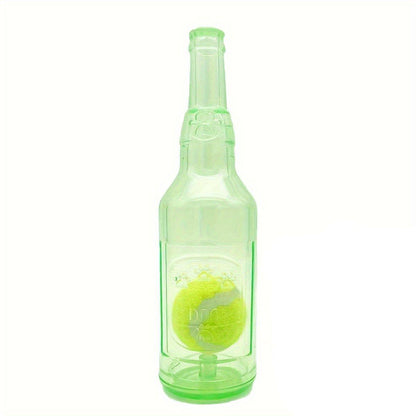 Durable Pet Teething Resistant Tennis Ball Wine Bottle Chew Toy for Dogs Play - Blue-L V528-PET-TOY-BOTTLE-BLUE-L-495331