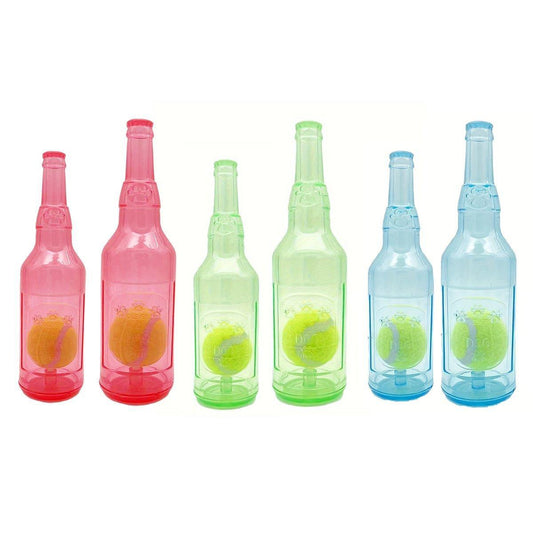 Durable Pet Teething Resistant Tennis Ball Wine Bottle Chew Toy for Dogs Play - Green-L V528-PET-TOY-BOTTLE-GREEN-L-978625