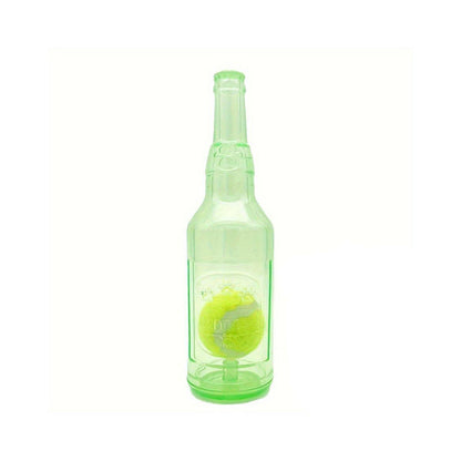 Durable Pet Teething Resistant Tennis Ball Wine Bottle Chew Toy for Dogs Play - Green-L V528-PET-TOY-BOTTLE-GREEN-L-978625