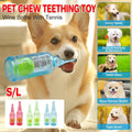 Durable Pet Teething Resistant Tennis Ball Wine Bottle Chew Toy for Dogs Play - Red-L V528-PET-TOY-BOTTLE-RED-L-157510