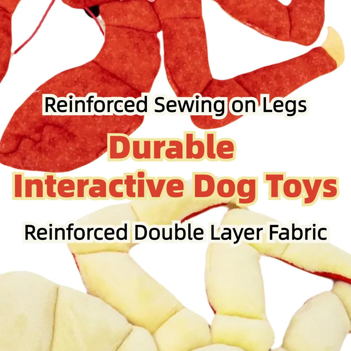 Pet Dog Toys Interactive Plush Dog Toys Durable for Puppy Small Dogs Bite Play V528-PET-TOY-CRAB-803468