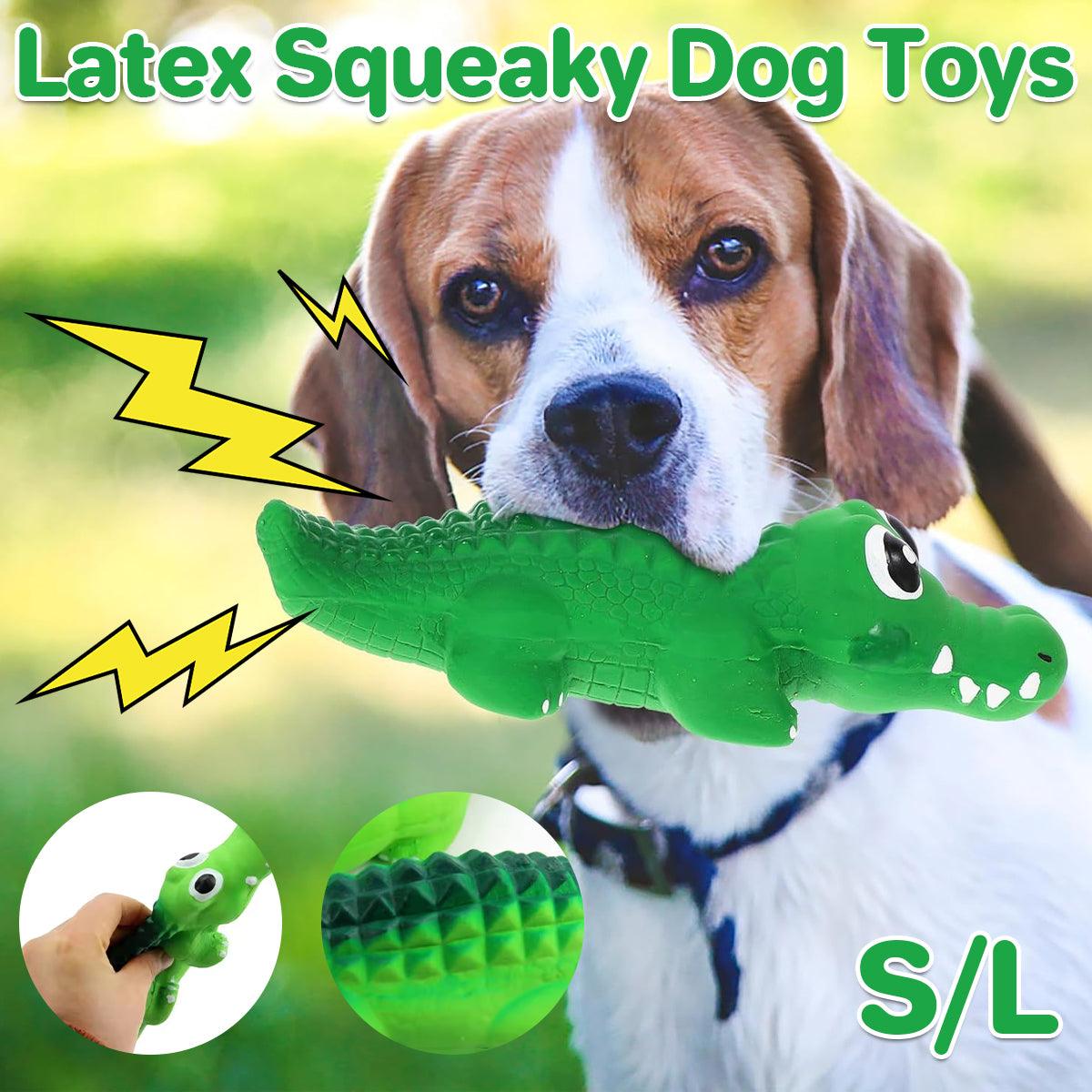 Pet Latex Toys Sounding Big Crocodile Dog Chew Toy Durable Playtime for Dogs - S V528-PET-TOY-CROCODILE-S-133592