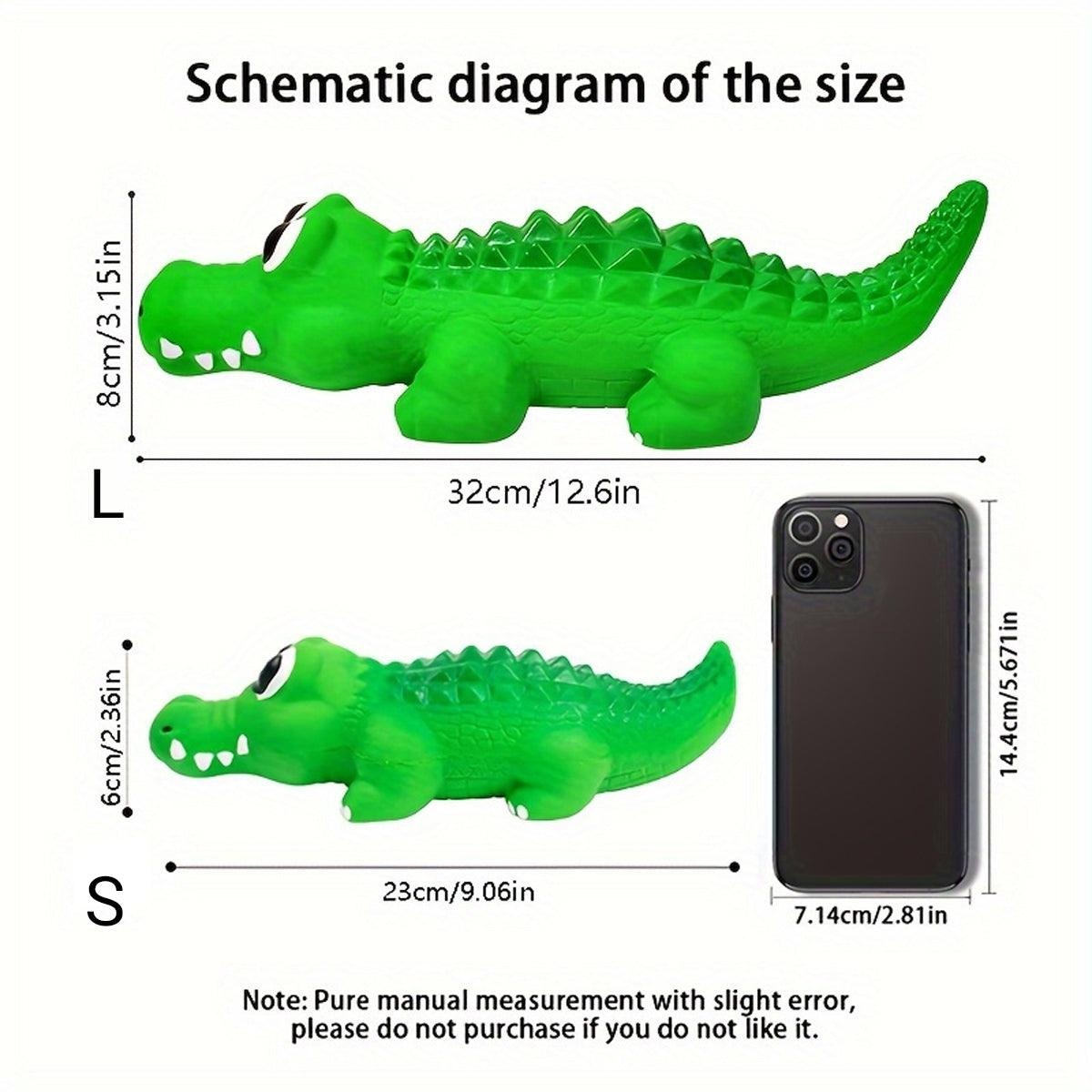 Pet Latex Toys Sounding Big Crocodile Dog Chew Toy Durable Playtime for Dogs - S V528-PET-TOY-CROCODILE-S-133592