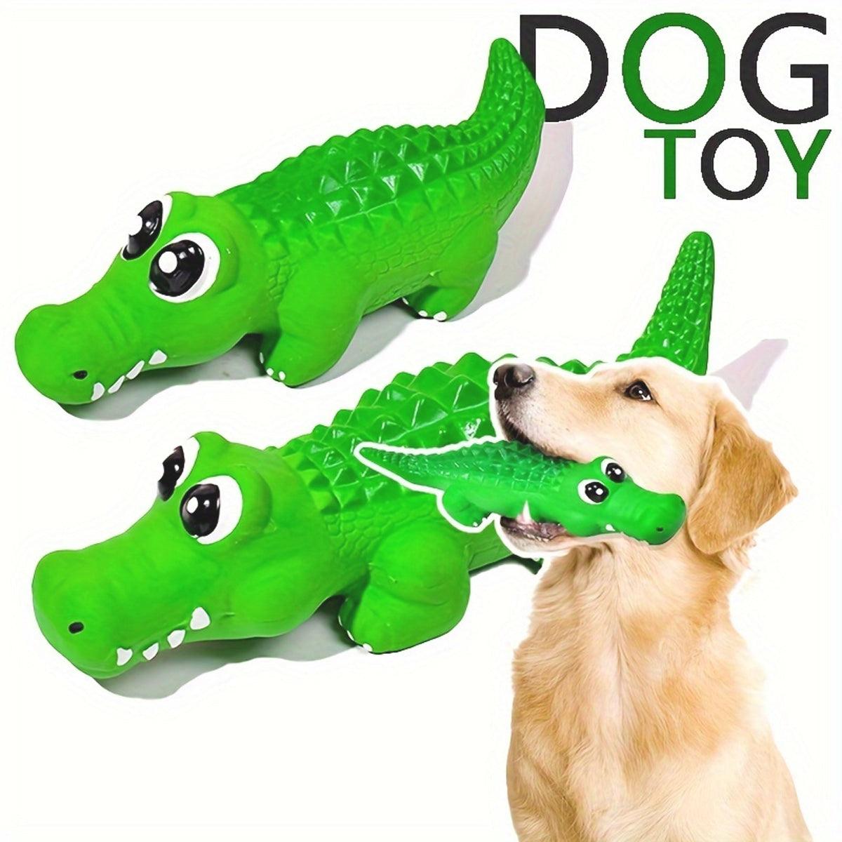 Pet Latex Toys Sounding Big Crocodile Dog Chew Toy Durable Playtime for Dogs - S V528-PET-TOY-CROCODILE-S-133592