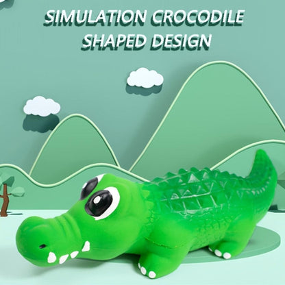 Pet Latex Toys Sounding Big Crocodile Dog Chew Toy Durable Playtime for Dogs - S V528-PET-TOY-CROCODILE-S-133592