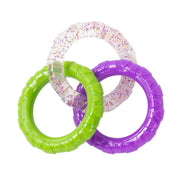Interactive Dog Toys TRP Rubber Ring Teething Pet Rally Ring Chew Play Fetch - Green-Purple V528-PET-TOY-GREEN-PURPLE-178360