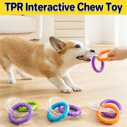 Interactive Dog Toys TRP Rubber Ring Teething Pet Rally Ring Chew Play Fetch - Green-Purple V528-PET-TOY-GREEN-PURPLE-178360