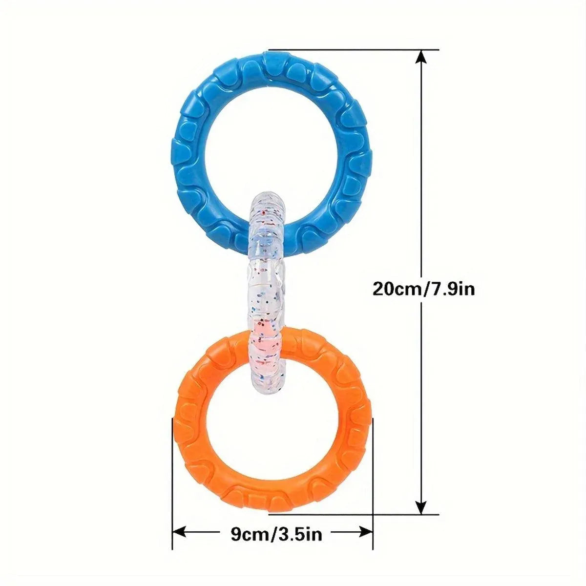 Interactive Dog Toys TRP Rubber Ring Teething Pet Rally Ring Chew Play Fetch - Orange-Purple V528-PET-TOY-ORANGE-PURPLE-982256