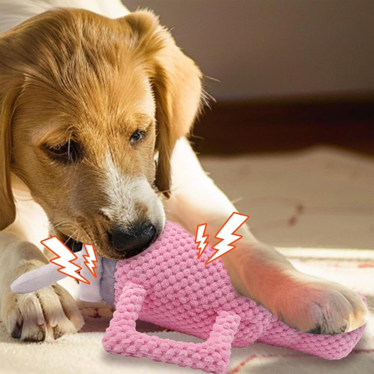Dog Squeaky Toy Stuffed Water Cup Toy Plush Cup Chew and Supplies Training Pet V528-PET-TOY-PINK-851169
