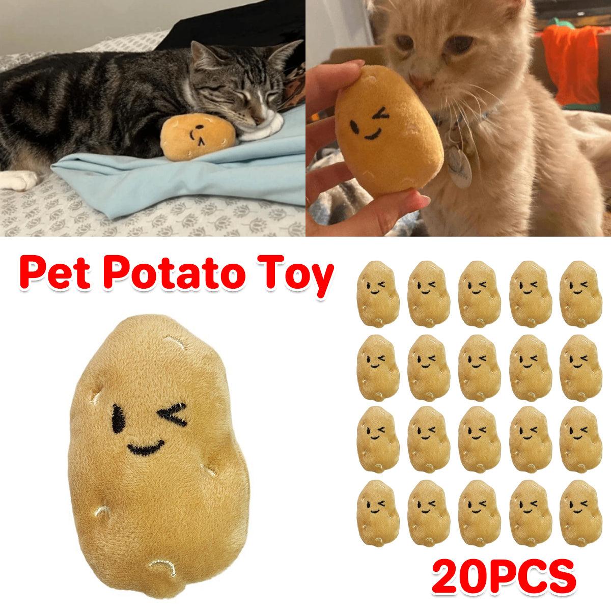 20PCS Handmade Cute Squeaky Little Potato Doll Pet Plush Doll For Dog Cat V528-PET-TOY-POTATO-20PCS-163895