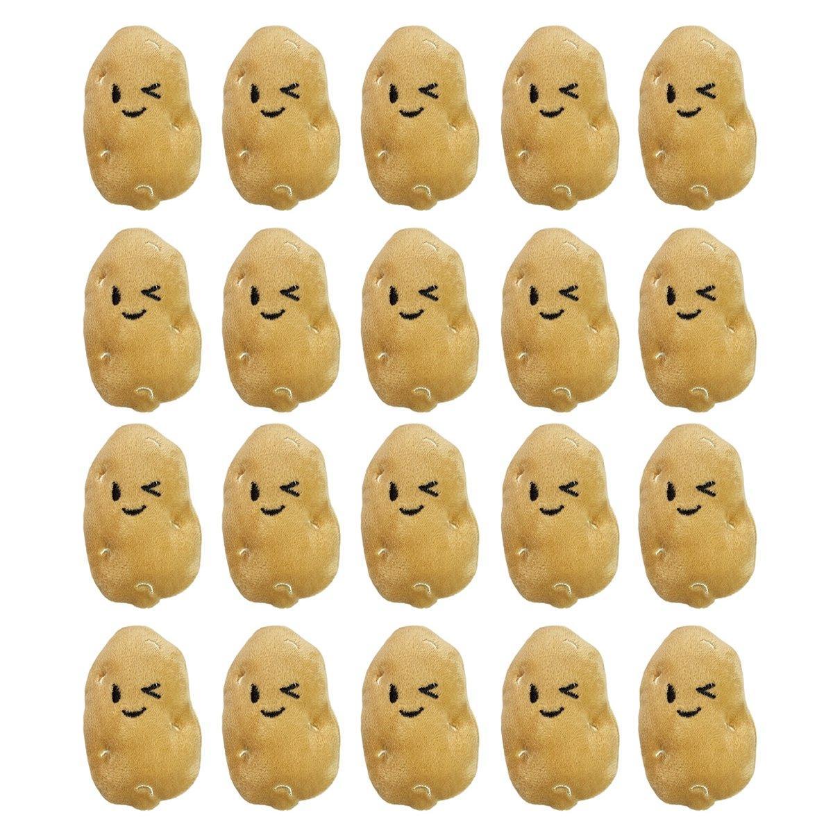 20PCS Handmade Cute Squeaky Little Potato Doll Pet Plush Doll For Dog Cat V528-PET-TOY-POTATO-20PCS-163895