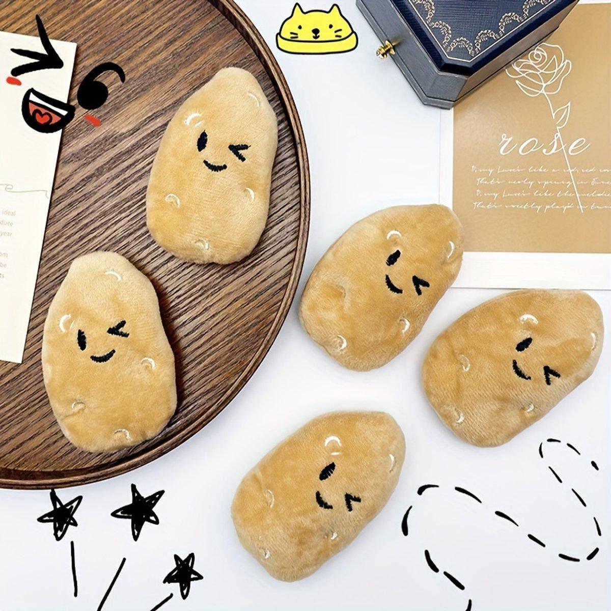 20PCS Handmade Cute Squeaky Little Potato Doll Pet Plush Doll For Dog Cat V528-PET-TOY-POTATO-20PCS-163895
