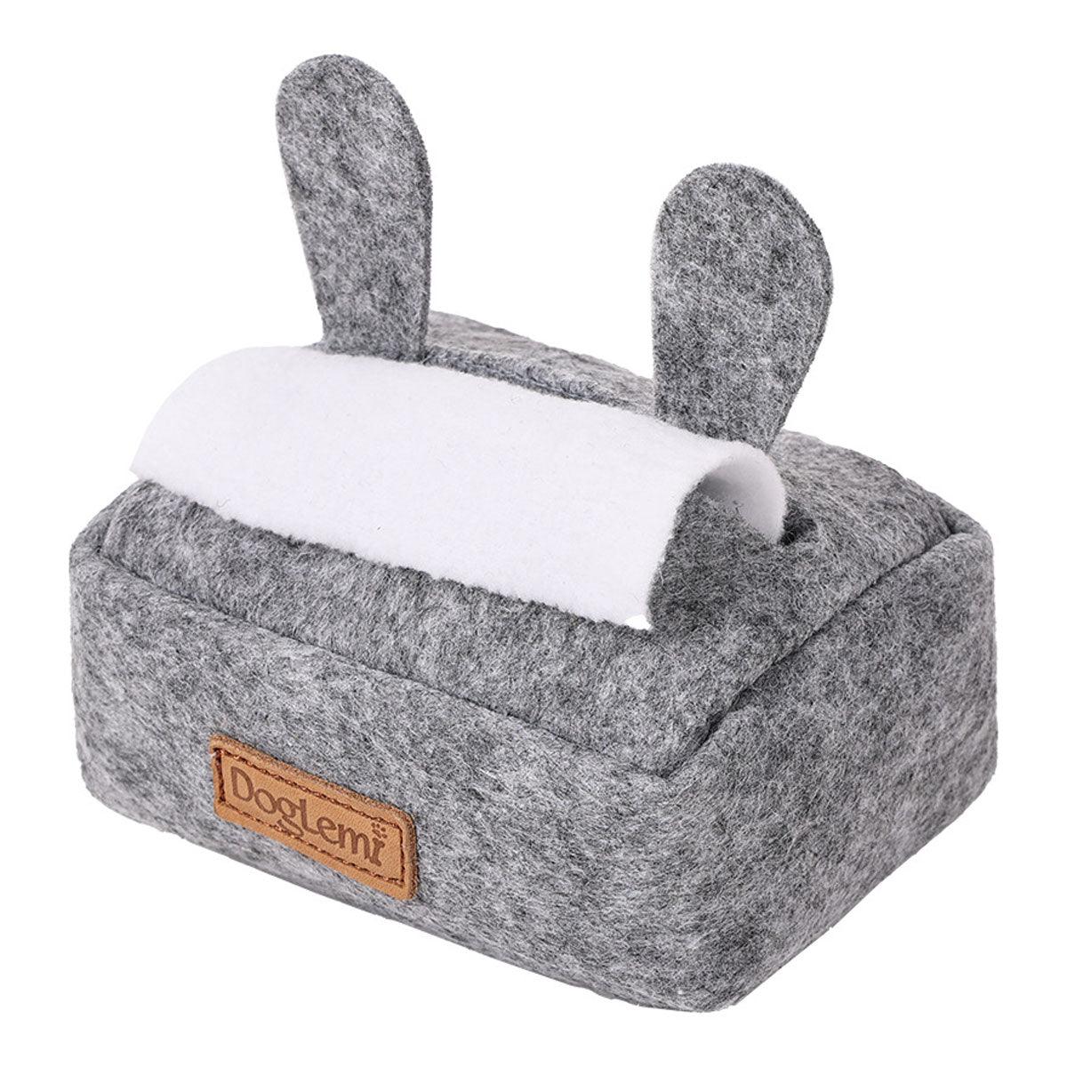 Dog Sniff Training Toy Plush Scent Training Aid for Puppies Interactive Pet Toy - Grey V528-PET-TOY-TISSUE-BOX-GREY-313100