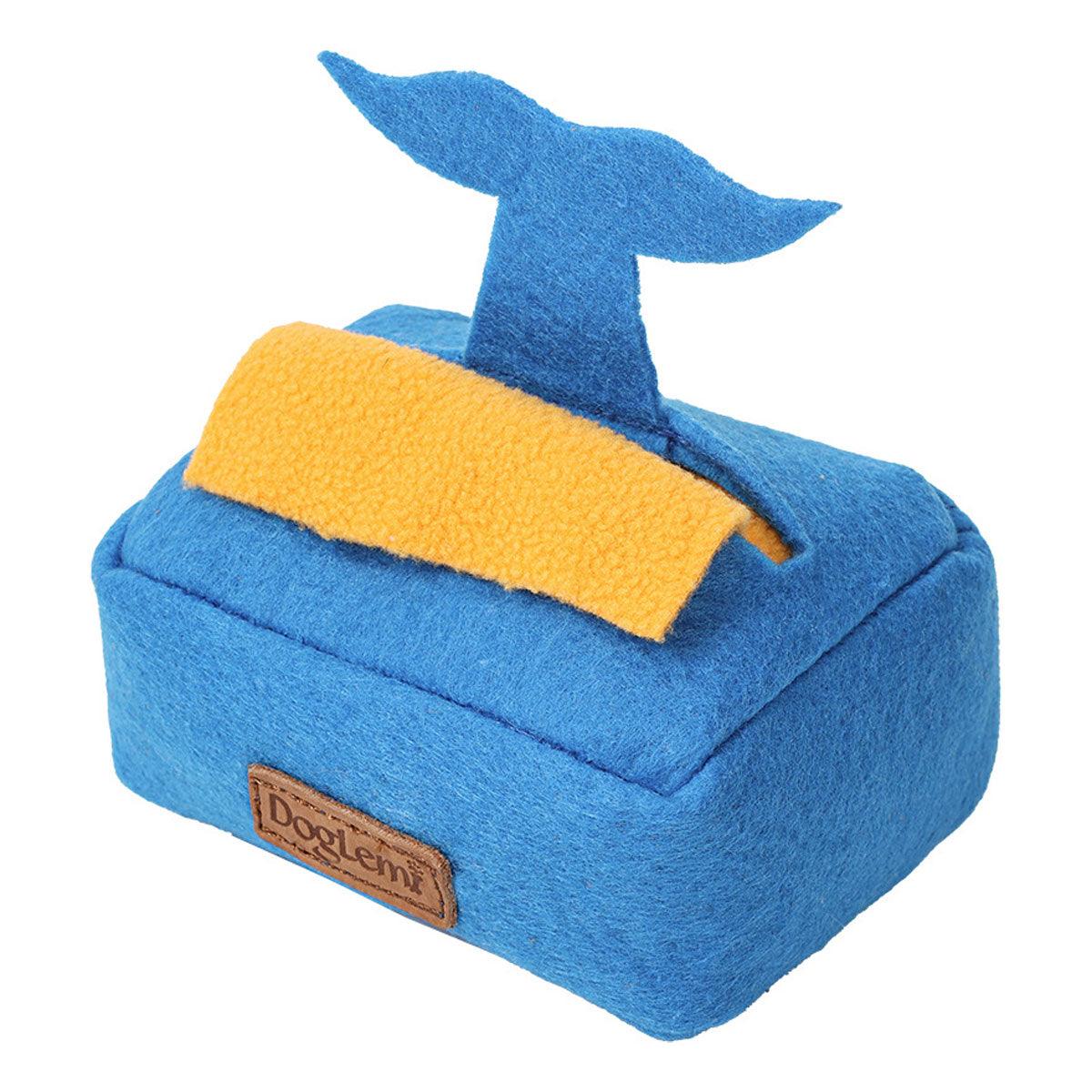 Dog Sniff Training Toy Plush Scent Training Aid for Puppies Interactive Pet Toy - Grey V528-PET-TOY-TISSUE-BOX-GREY-313100