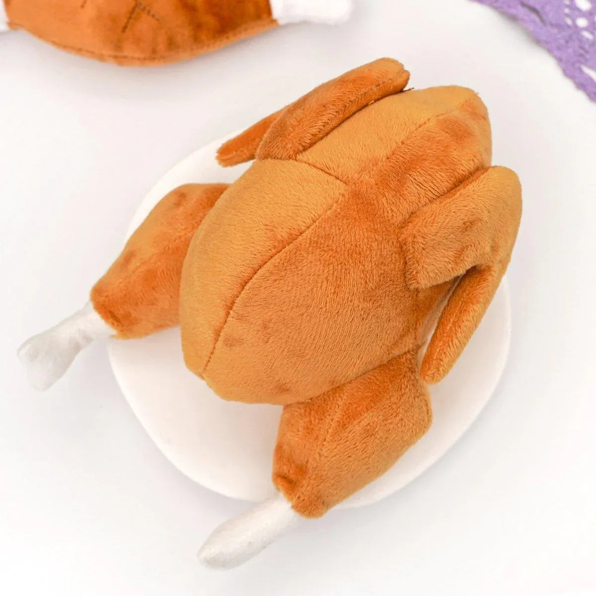 Plush Roast Chicken Dog Toy Squeaky Sound Stuffed Interactive Pet Plaything V528-PET-TOY-TURKEY-473276