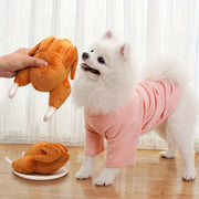 Plush Roast Chicken Dog Toy Squeaky Sound Stuffed Interactive Pet Plaything V528-PET-TOY-TURKEY-473276