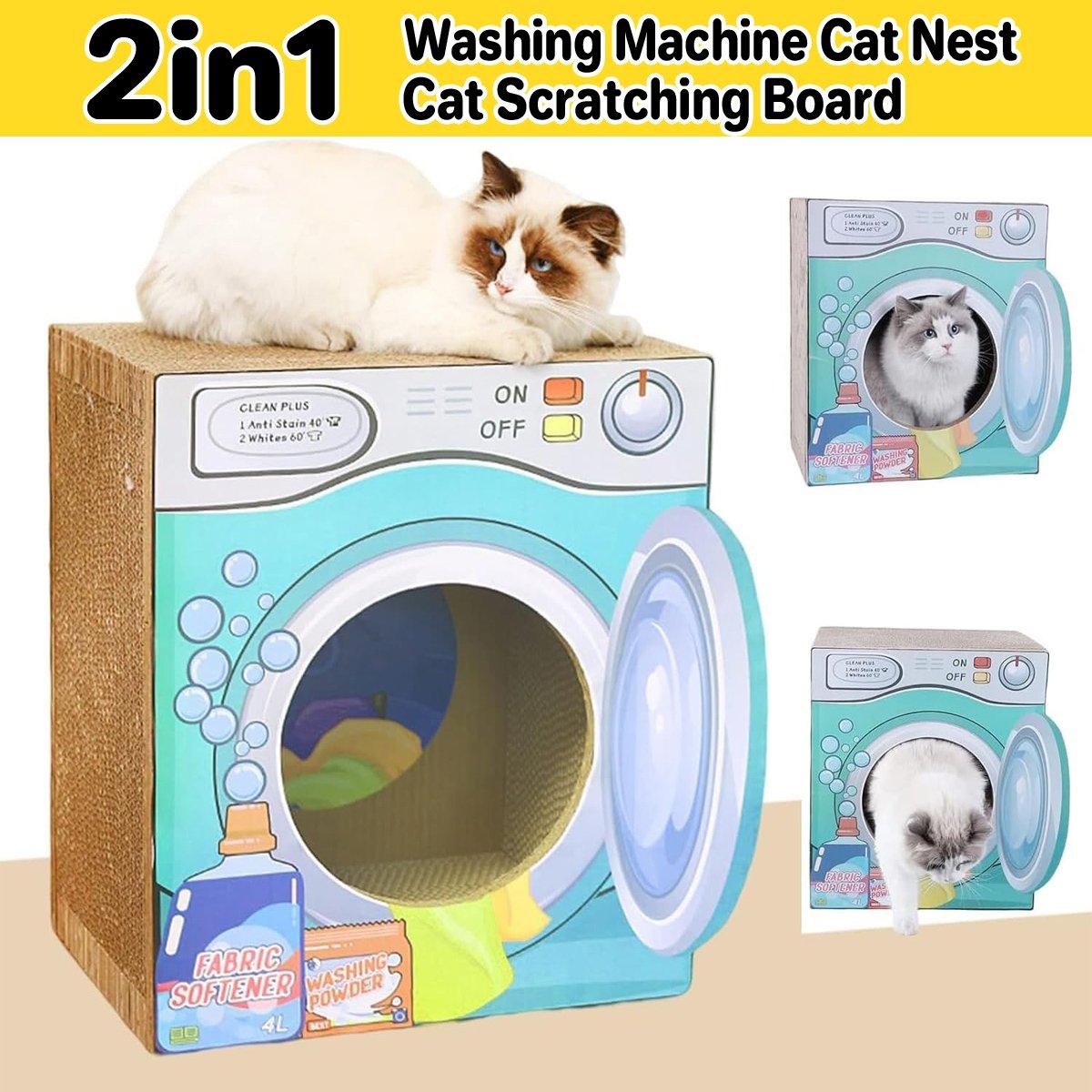 2in1 Cat Scratching Board Cat House Combination Durable Cat Bed and Scratcher V528-PET-TOY-WASHING-MACHINE-193396