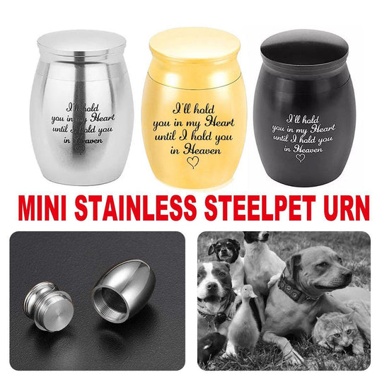 Cremation Urn Holder for Ashes Small Dog Cat Pet Memorial Keepsake Box Funeral - Black V528-PET-URN-MINI-BLACK-399792