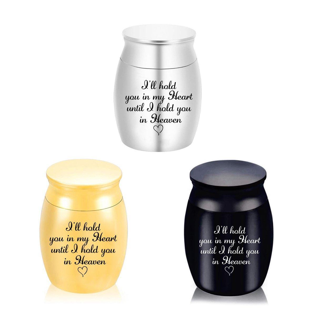 Cremation Urn Holder for Ashes Small Dog Cat Pet Memorial Keepsake Box Funeral - Black V528-PET-URN-MINI-BLACK-399792