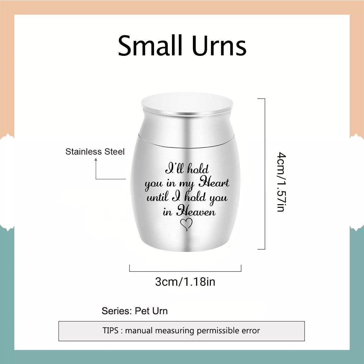 Cremation Urn Holder for Ashes Small Dog Cat Pet Memorial Keepsake Box Funeral - Black V528-PET-URN-MINI-BLACK-399792