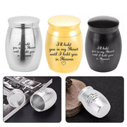 Cremation Urn Holder for Ashes Small Dog Cat Pet Memorial Keepsake Box Funeral - Black V528-PET-URN-MINI-BLACK-399792