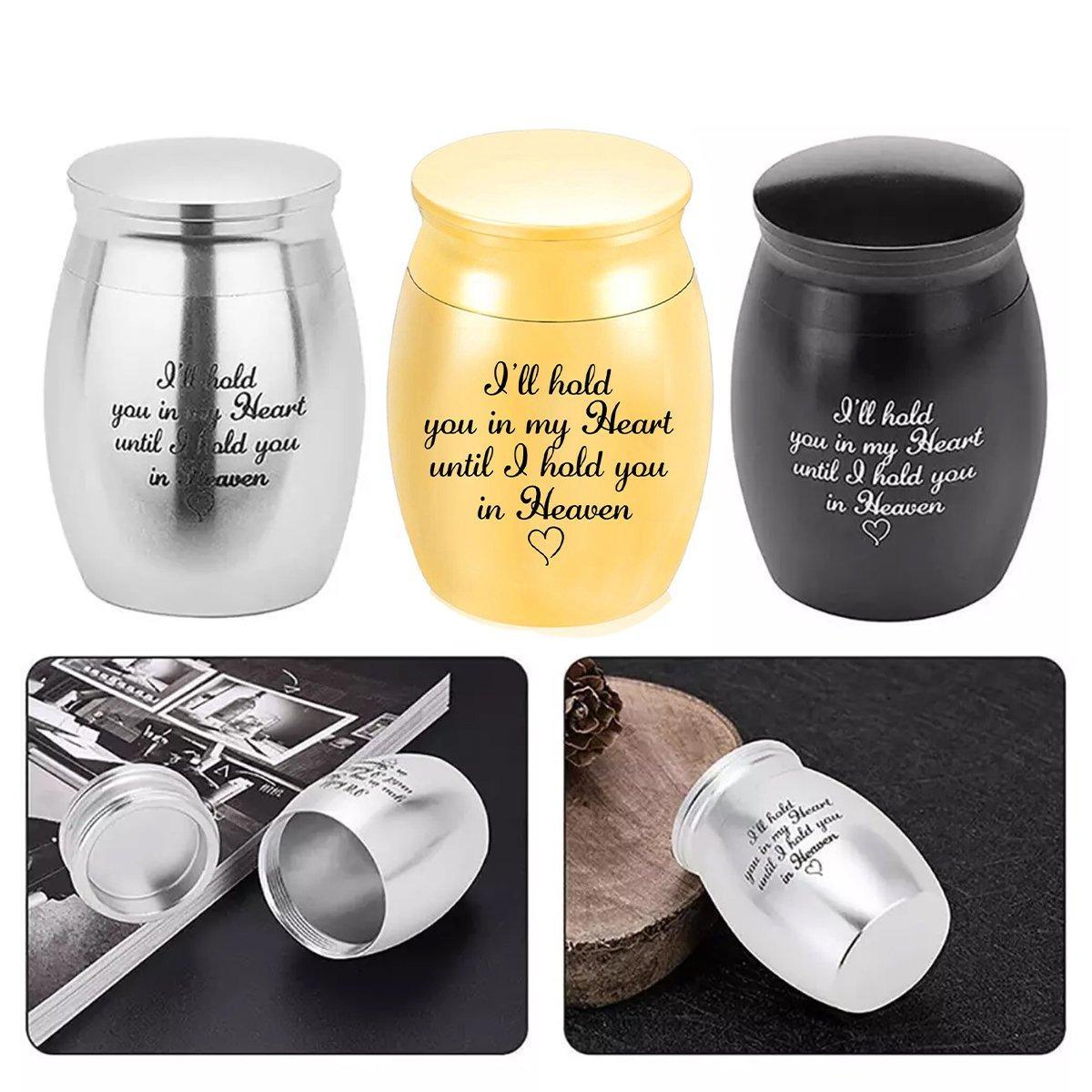 Cremation Urn Holder for Ashes Small Dog Cat Pet Memorial Keepsake Box Funeral - Black V528-PET-URN-MINI-BLACK-399792