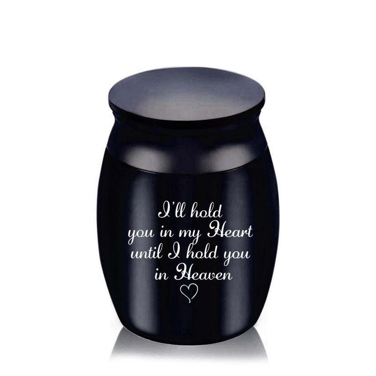 Cremation Urn Holder for Ashes Small Dog Cat Pet Memorial Keepsake Box Funeral - Black V528-PET-URN-MINI-BLACK-399792
