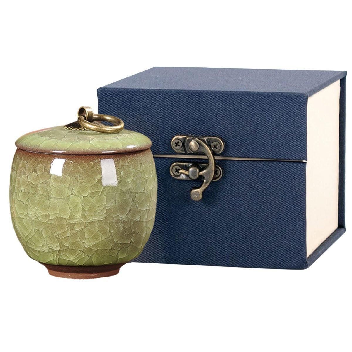 Small Pet Urn for Ashes Memorial Keepsake Urns for Dog Cat Cremation Remains - Green V528-PET-URN-SET-GREEN-627034