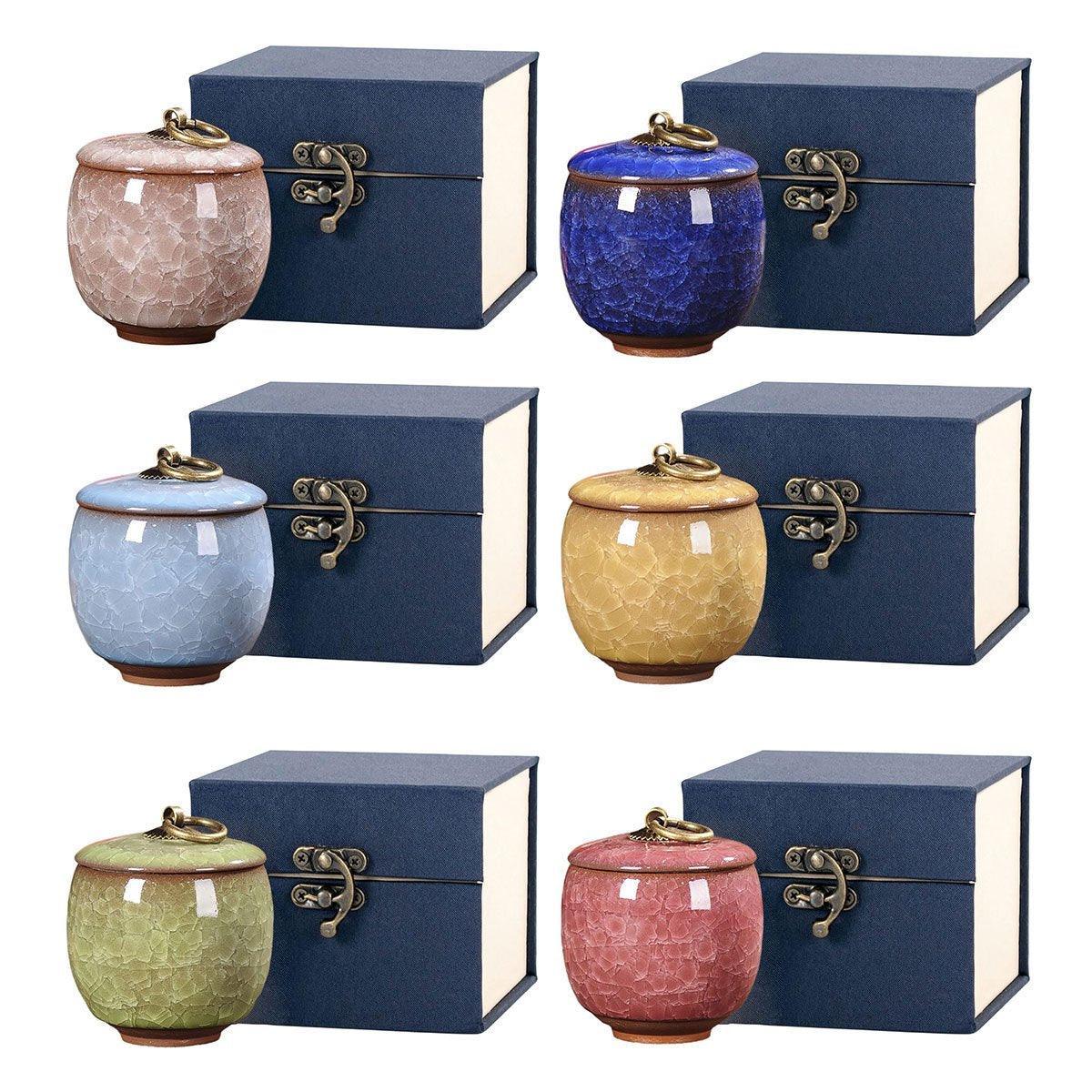 Small Pet Urn for Ashes Memorial Keepsake Urns for Dog Cat Cremation Remains - Sky Blue V528-PET-URN-SET-SKY-BLUE-942766