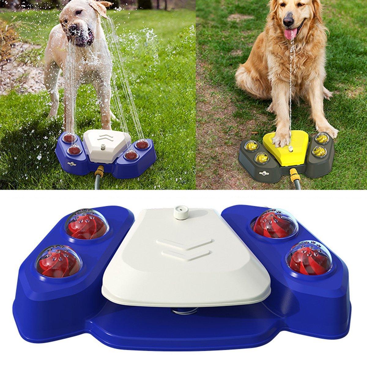Automatic Water Feeder Dispenser with Bath Spray and Footstep Dog Toys for Pets - Grey V528-PET-WATER-FEEDER-FASHION-555085
