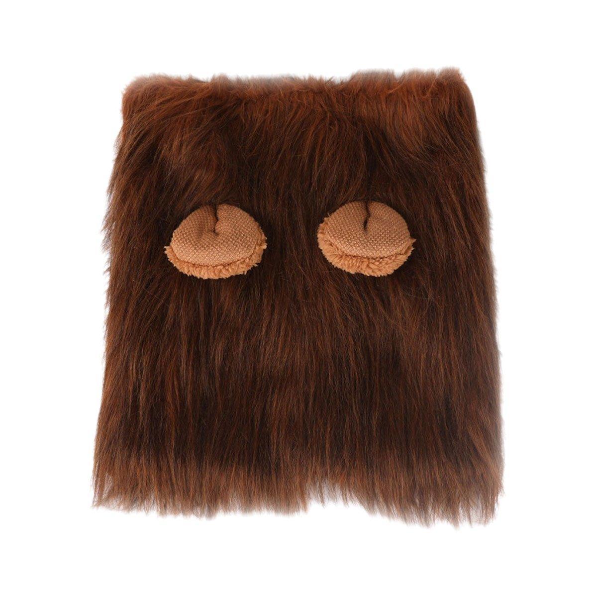 Lion Costume Mane Wig Large Dog Fancy Dress Up Party for Pet Halloween Clothes - Light Brown-S V528-PET-WIG-LION-LIGHT-BROWN-S-886599