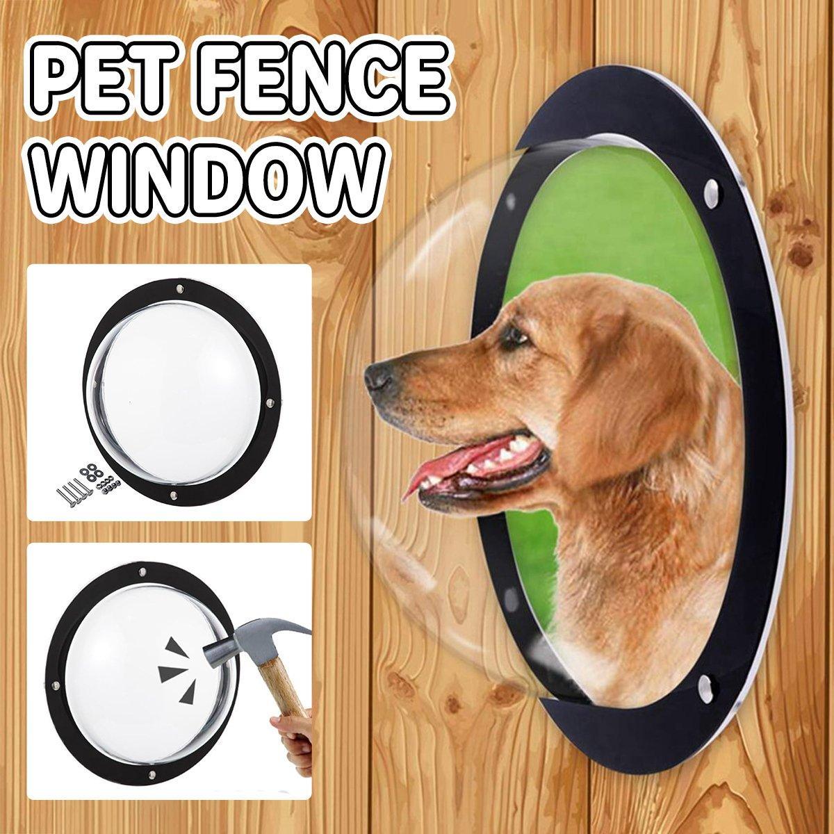 Dog Porthole Window Round Transparent for Fence Pet Peek Look Out Durable Dome V528-PET-WINDOW-444982