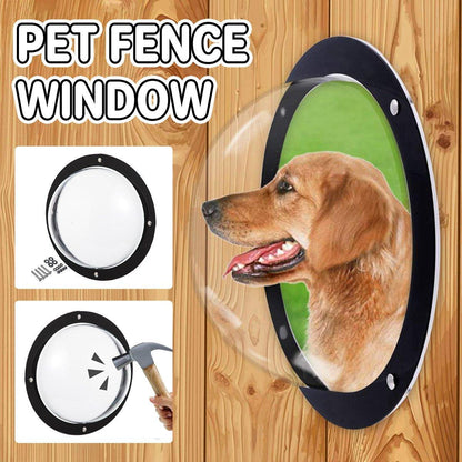 Dog Porthole Window Round Transparent for Fence Pet Peek Look Out Durable Dome V528-PET-WINDOW-444982