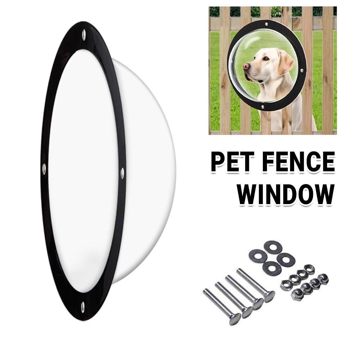 Dog Porthole Window Round Transparent for Fence Pet Peek Look Out Durable Dome V528-PET-WINDOW-444982