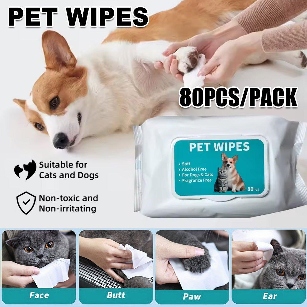 Pet Ear Cleaning Wipes Dogs Cats Gentle Ear Care Wipes Healthy Ears V528-PET-WIPES-170704