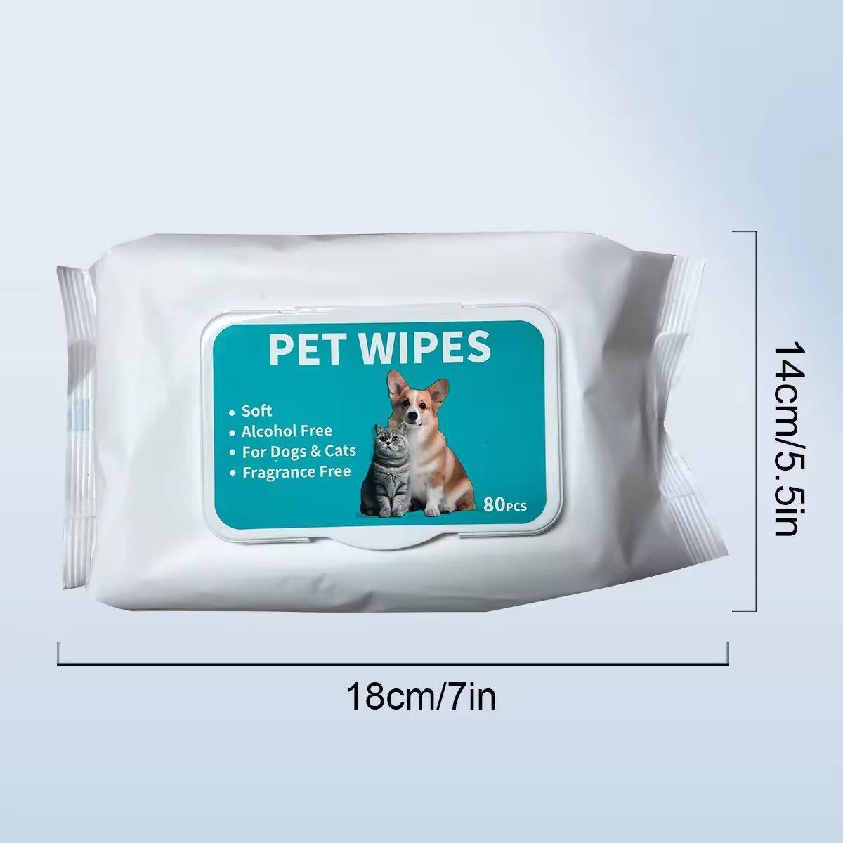 Pet Ear Cleaning Wipes Dogs Cats Gentle Ear Care Wipes Healthy Ears V528-PET-WIPES-170704