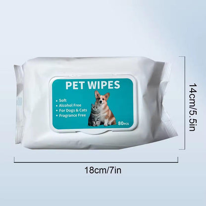 Pet Ear Cleaning Wipes Dogs Cats Gentle Ear Care Wipes Healthy Ears V528-PET-WIPES-170704