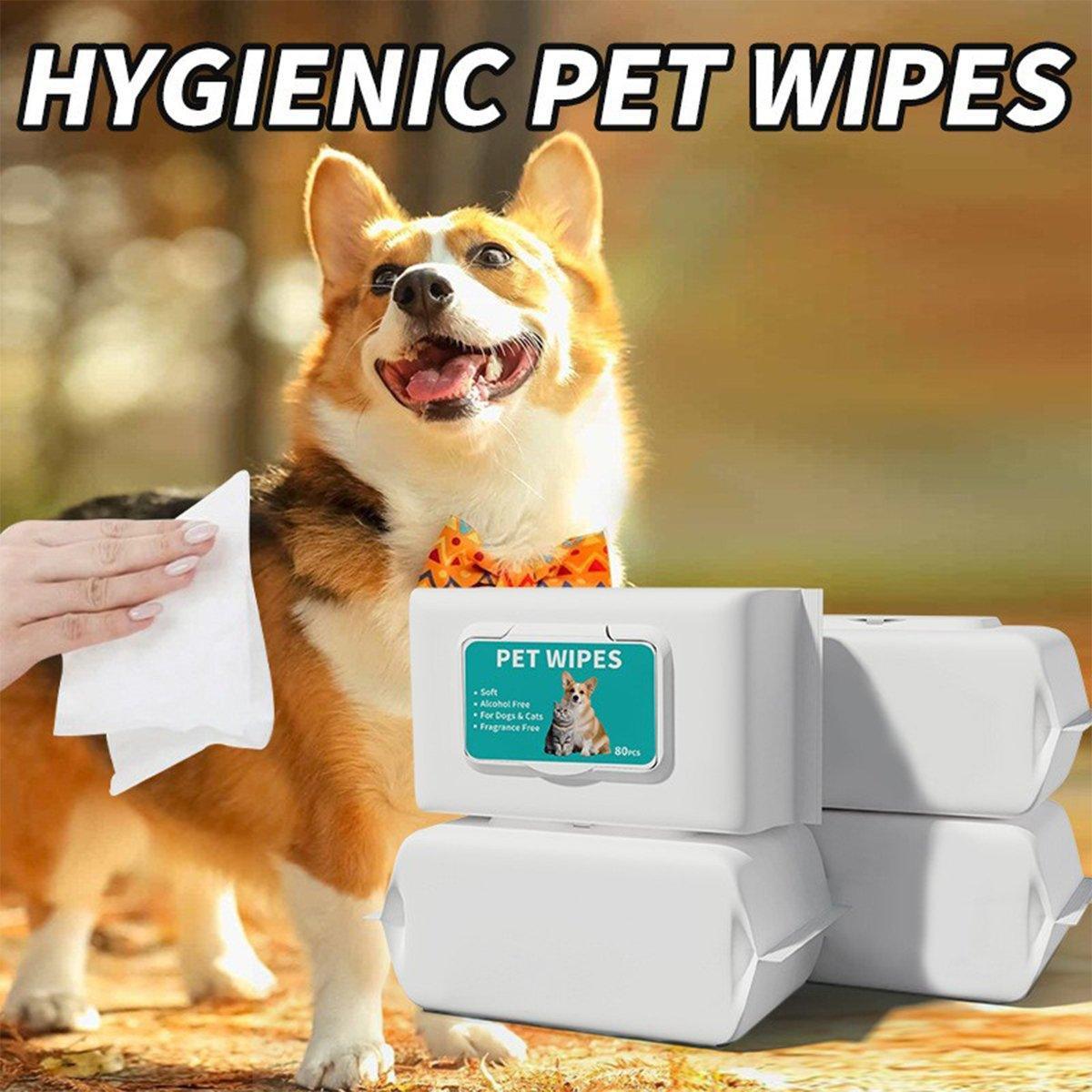 Pet Ear Cleaning Wipes Dogs Cats Gentle Ear Care Wipes Healthy Ears V528-PET-WIPES-170704