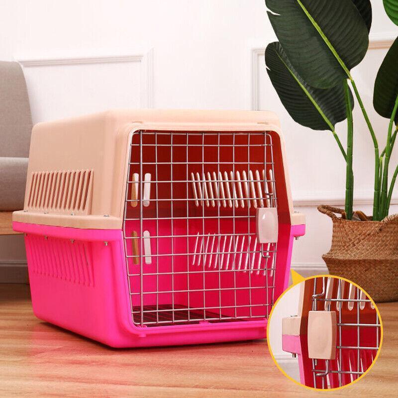 Portable Pet Travel Carrier Crate for Dog Cat Rabbit Ventilated Transport Box - Black V528-PETAIRBO-BLACK-S-97497
