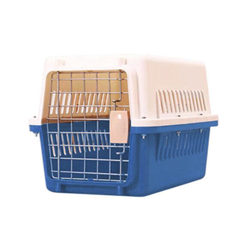 Portable Pet Travel Carrier Crate for Dog Cat Rabbit Ventilated Transport Box - Blue V528-PETAIRBO-BLUE-S-86566