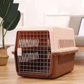 Large Pet Transport Crate for Dog Cat Rabbit Portable Ventilated Travel Carrier - Brown V528-PETAIRBO-BROWN-L-38831