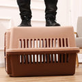 Portable Pet Travel Carrier Crate for Dog Cat Rabbit Ventilated Transport Box - Pink V528-PETAIRBO-PINK-S-85211
