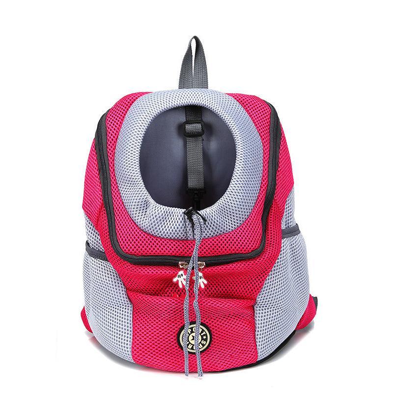 L Size Puppy Travel Mesh Pet Dog Carrier Backpack Front Travel Portable Shoulder Bag - Blue V528-PETBACKPACK-L-BLUE-25662